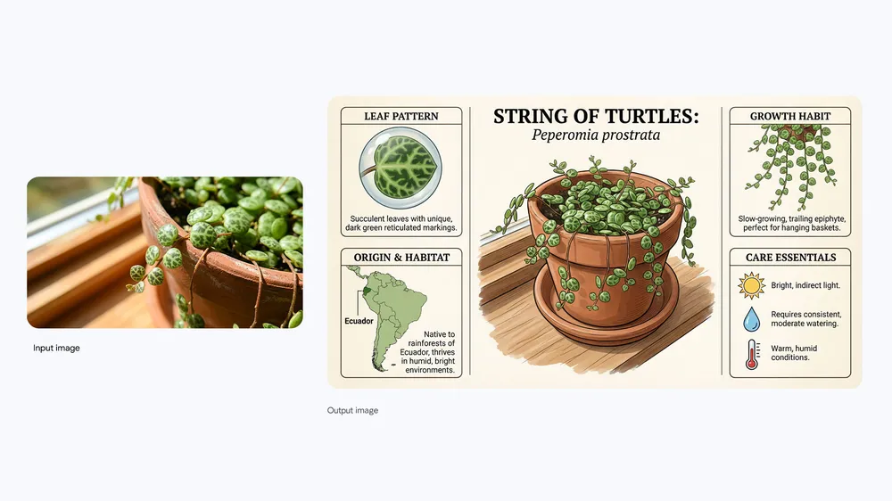 Plant photo turned into an infographic by Nano Banana